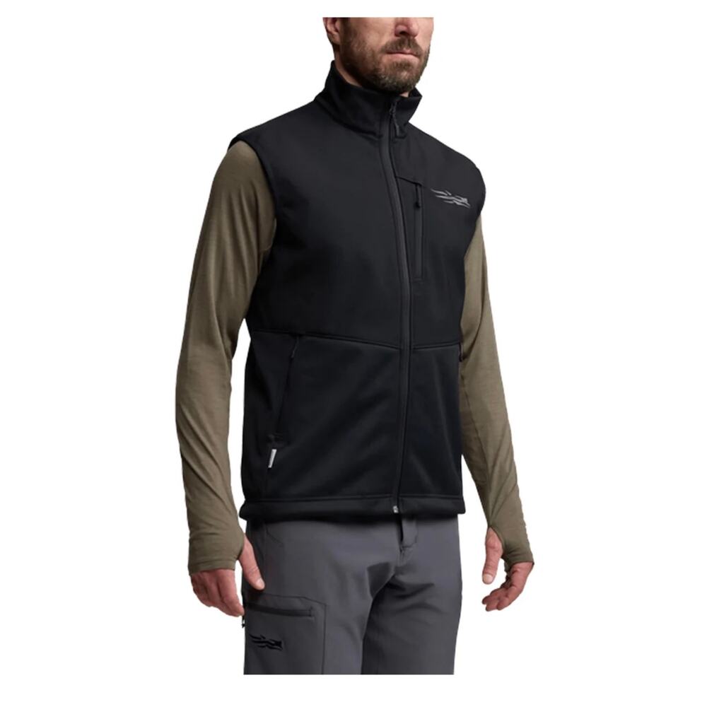Sitka Jetstream Vest Men 2XL Black‎ Gore Tex Labs Windstopper Hunting Hiking